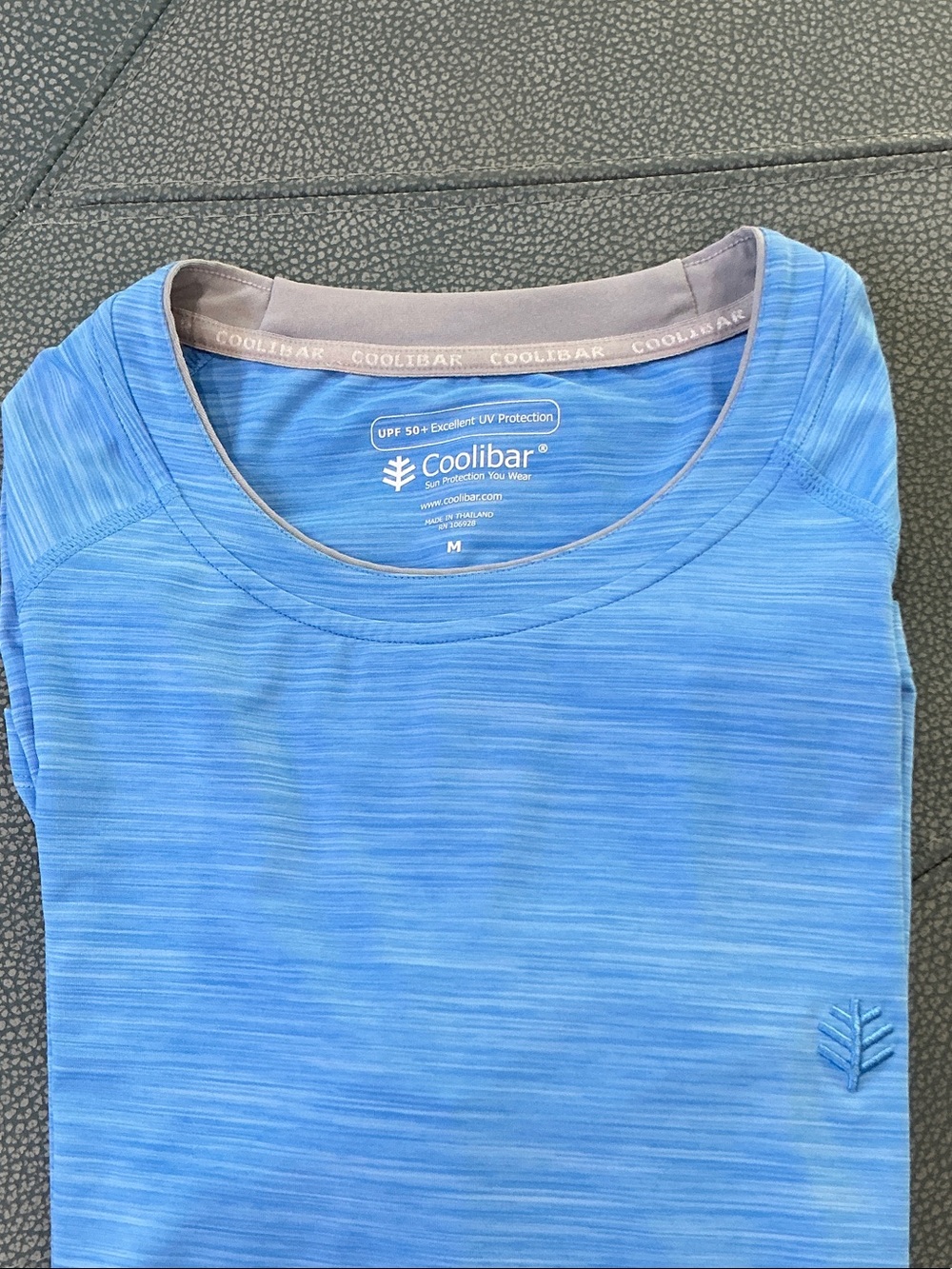 Coolibar Men’s Blue Swim Rash Guard